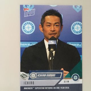 topps now イチロー マリナーズ復帰記者会見カード 24時間限定販売(記念品/関連グッズ)