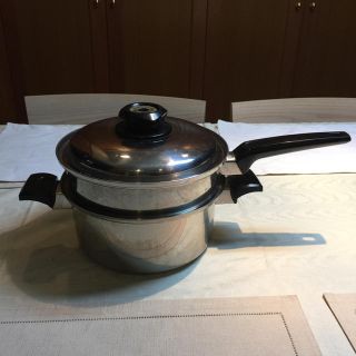 San Krone Healty Cooking 20cm無水鍋 蒸し器セット(鍋/フライパン)