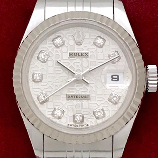 ロレックス(ROLEX)のロレックス 10Pダイヤモンド デイトジャスト レディース コンピュータ文字盤(腕時計)