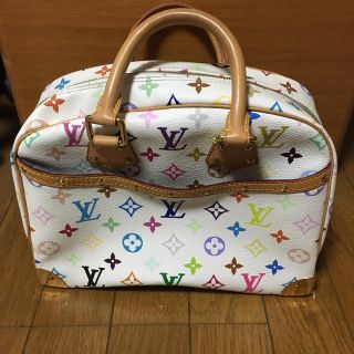 ルイヴィトン(LOUIS VUITTON)のLOUIS VUITTON ルイヴィトン マルチカラー 白トゥルーヴィル 値下げ(ハンドバッグ)