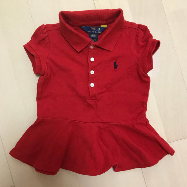 POLO RALPH LAUREN(ポロラルフローレン)の長男クッキー様専用 ポロ ラルフローレン 3T/100 ペプラムポロシャツ キッズ/ベビー/マタニティのキッズ服女の子用(90cm~)(Tシャツ/カットソー)の商品写真