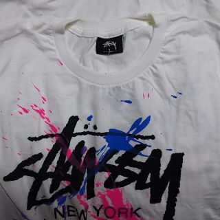 ステューシー(STUSSY)の【重要】ステューシー ツアー Tシャツ WT PAINT TEE 本物と偽物 B(Tシャツ(半袖/袖なし))