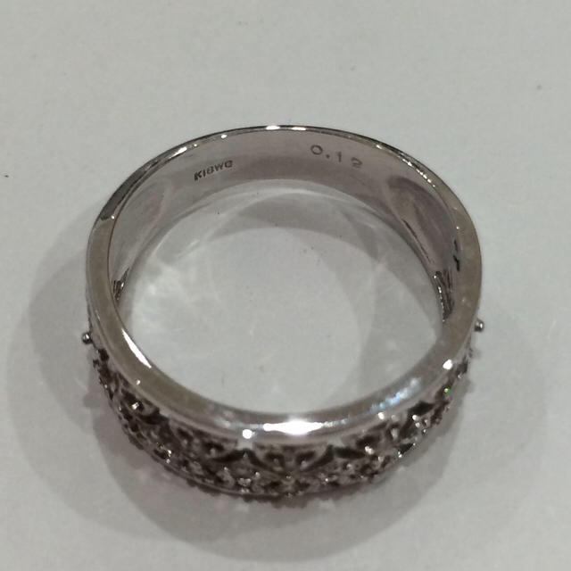 新品 ☆ K18WG ダイヤ リング レディースのアクセサリー(リング(指輪))の商品写真
