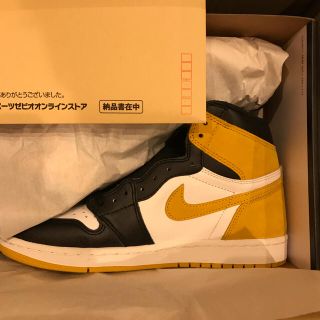 ナイキ(NIKE)の26.0 NIKE AIR JORDAN 1 イエロー 新品未使用(スニーカー)