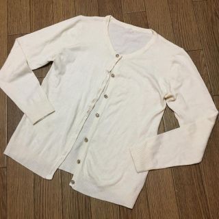 ミッシュマッシュ(MISCH MASCH)のMISCH MASCH 2016年購入 シンプルホワイトカーディガン 美品(カーディガン)