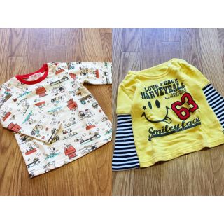 スヌーピー(SNOOPY)のタイムセール！90cm＊長袖Tシャツ2点セット(Tシャツ/カットソー)