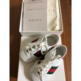 グッチ(Gucci)の中古美品 グッチ ベビー シューズ パイソン 19(スニーカー)