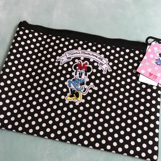 ディズニー(Disney)の★値下げ★UNIQLOミニーマウスクラッチバッグ(クラッチバッグ)