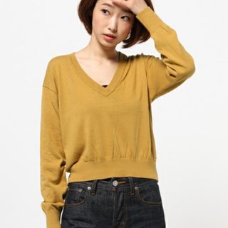 スライ(SLY)の【未使用】SLY STANDARD COTTON V NECK(カットソー(長袖/七分))