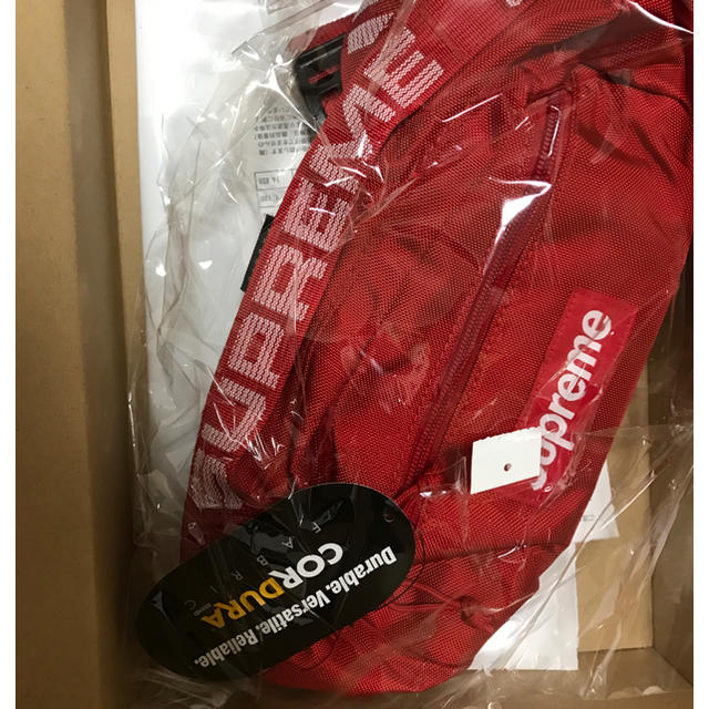 supreme waist bag red