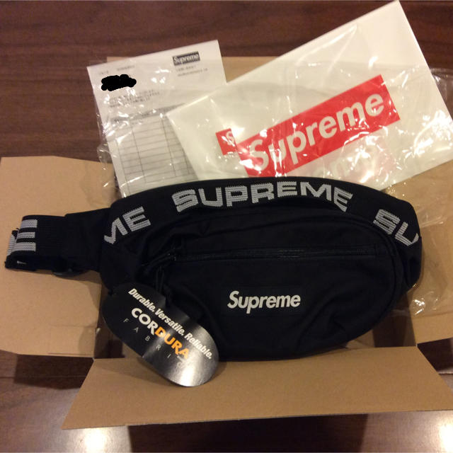 Supreme(シュプリーム)のSupreme 18as waist bag ウエストバック ブラック 新品 メンズのバッグ(ウエストポーチ)の商品写真
