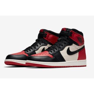 ナイキ(NIKE)のNIKE AIRJORDAN 1 retro high OG BRED TOE(スニーカー)