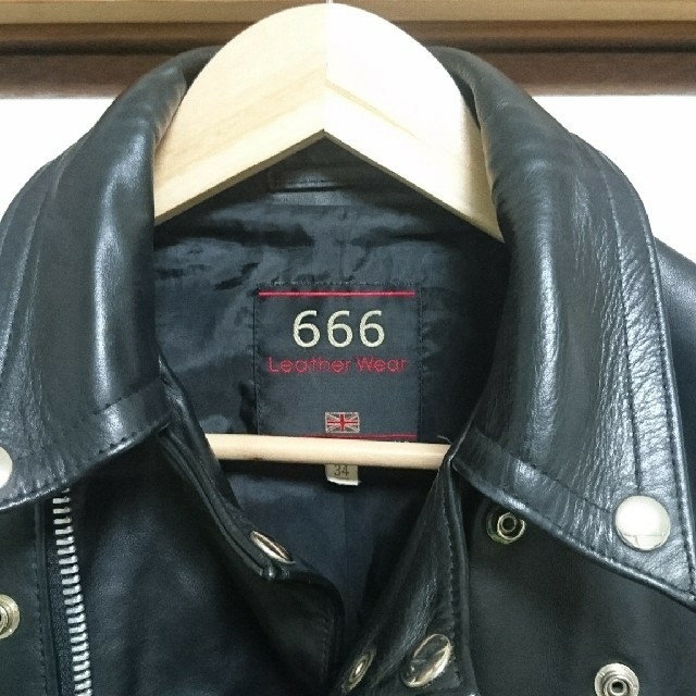 666(シックスシックスシックス)の【値下げ】666 サイクロン  34  ライダース メンズのジャケット/アウター(ライダースジャケット)の商品写真