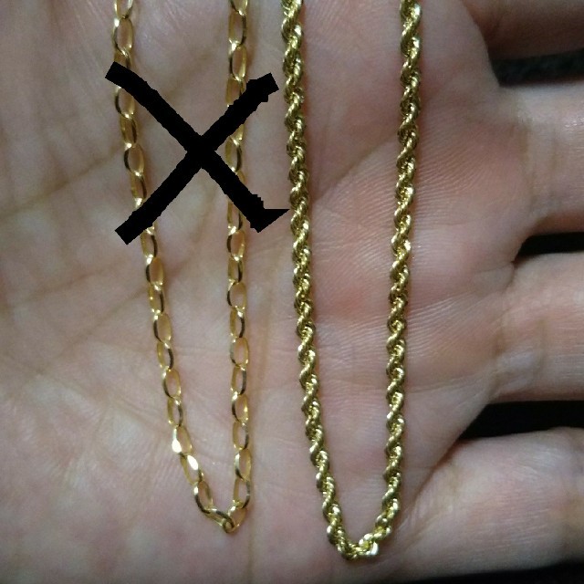 K18 ロープチェーンネックレス アクセサリー アクセサリー hair.su:443