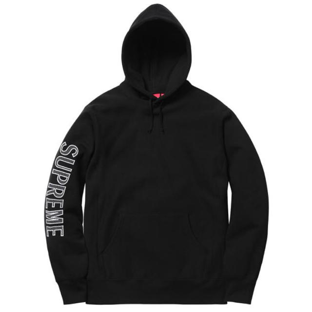 Supreme Embroidery Hooded サイズL 黒