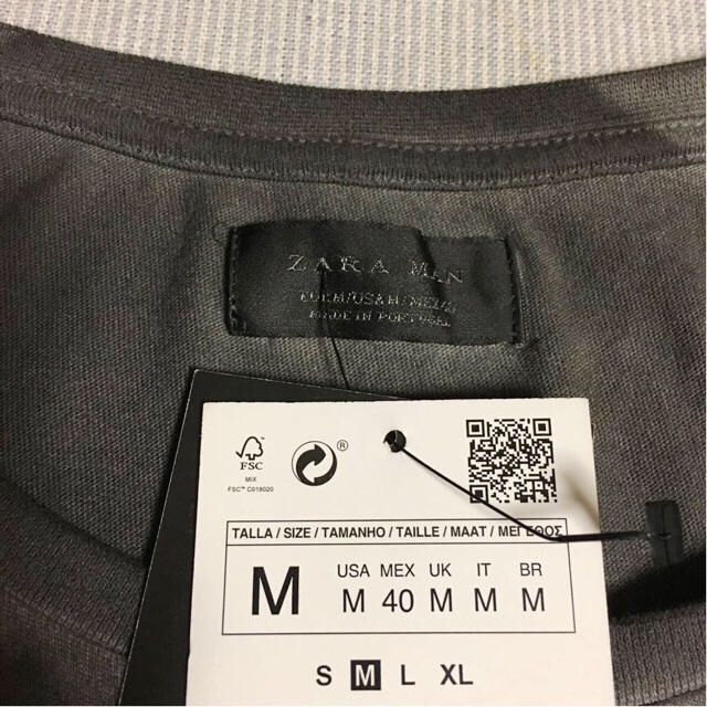 ZARA(ザラ)の新品 完売 ZARA MAN ロック Tシャツ Ｍ 40 メンズ 黒 ドクロ メンズのトップス(Tシャツ/カットソー(半袖/袖なし))の商品写真