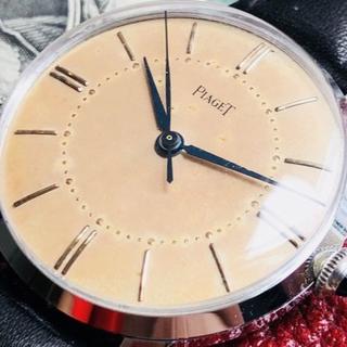 ピアジェ(PIAGET)のピアジェ ヴィンテージ 腕時計 手巻き ビックセコンド ブルースティール 本革 (腕時計(アナログ))