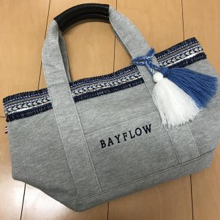 ベイフロー(BAYFLOW)のベイフロー＊スウェットロゴトート フリンジ M(トートバッグ)