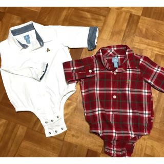 ベビーギャップ(babyGAP)のBaby Gap シャツロンパースセット(ロンパース)