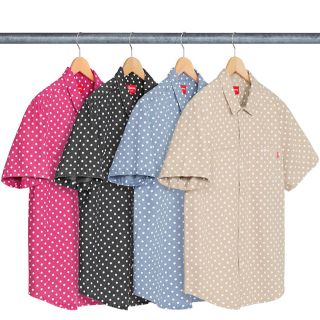 Supreme Polka Dot Denim Shirt blue 青 XL