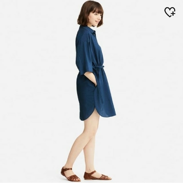 Uniqlo Uniqlo リネンブレンド七分袖シャツワンピース 黄色 イエローの通販 By Mink Mine S Shop ユニクロならラクマ