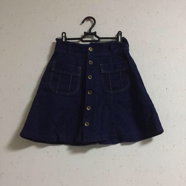 LOWRYS FARM(ローリーズファーム)のAラインデニムスカート レディースのスカート(ひざ丈スカート)の商品写真