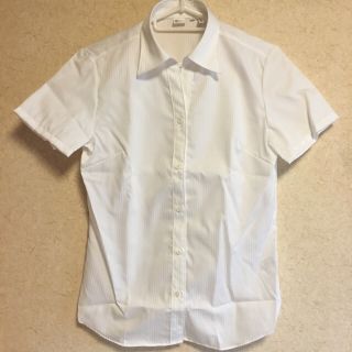 スーツカンパニー(THE SUIT COMPANY)の新品 半袖 ブラウス ホワイト サイズ40(シャツ/ブラウス(半袖/袖なし))