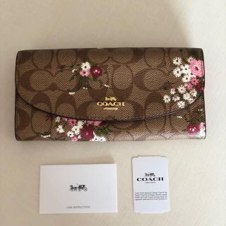 コーチ(COACH)の新作！新品未使用 ☆コーチ☆ 花柄 長財布 F29395 (財布)