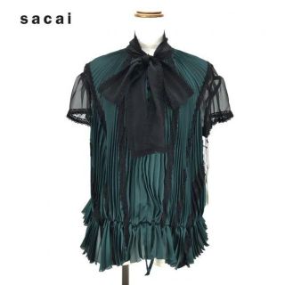 サカイ(sacai)の sacai サカイ プリーツ リボン レース シャツ 17SS　mc5132 (シャツ/ブラウス(半袖/袖なし))