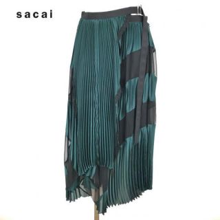 サカイ(sacai)のサカイ 17SS プリーツスカート 巻きデザイン mc5132(ロングスカート)