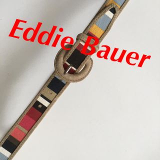 エディーバウアー(Eddie Bauer)のEddie Bauer ベルト バックスキン M 3㎝ ベージュ(ベルト)