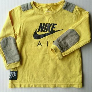 ナイキ(NIKE)のキッズ長袖Tシャツ黄色(90)(Tシャツ/カットソー)