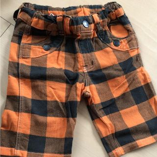 ジャンクストアー(JUNK STORE)のJUNKSTORE アメカジ ブロックチェック ハーフパンツ １１０ オレンジ(パンツ/スパッツ)