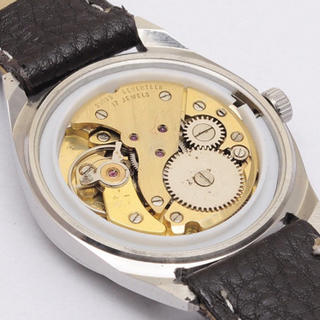 ヴィンテージORISグリーンダイアル腕時計 機械式手巻35.5㎜17石ST-96