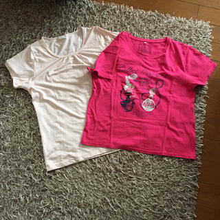 レディースTシャツ 2枚セット 3Lサイズ(Tシャツ(半袖/袖なし))
