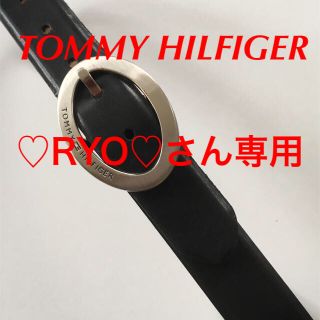 トミーヒルフィガー(TOMMY HILFIGER)のTOMMY HILFIGER ベルト レザー ブラック NY購入 M 3.5㎝幅(ベルト)