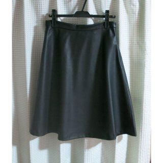 ザラ(ZARA)のZARA ザラ フェイクレザー フレアスカート(ひざ丈スカート)