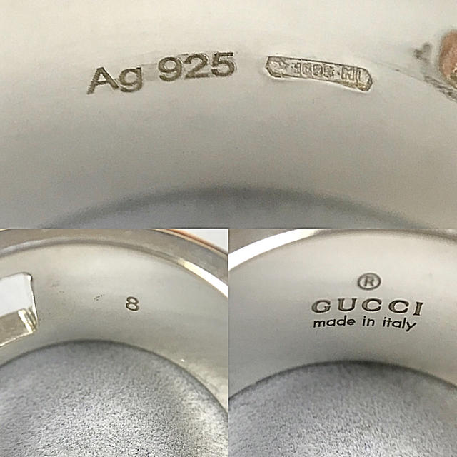 Gucci(グッチ)の新品仕上済 GUCCI SV925 Ｇロゴリング 7号 レディースのアクセサリー(リング(指輪))の商品写真