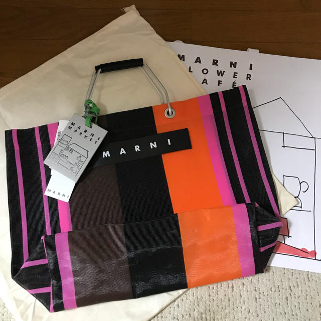 Marni - マルニ フラワーショップ ストライプ バッグの通販 by K's