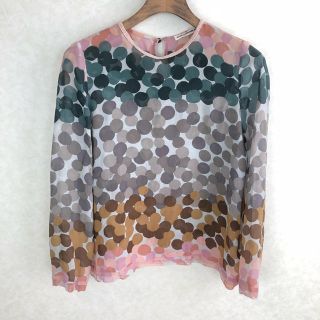 ミナペルホネン(mina perhonen)のmina perhonen ミナペルホネン★foggy 総柄シルクカットソー(シャツ/ブラウス(長袖/七分))