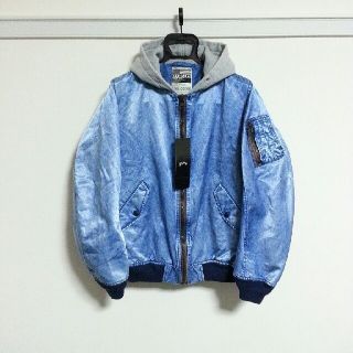 マーブル(marble)の【新品】Marbles HOODY INDIGO MA-1 (ブルゾン)