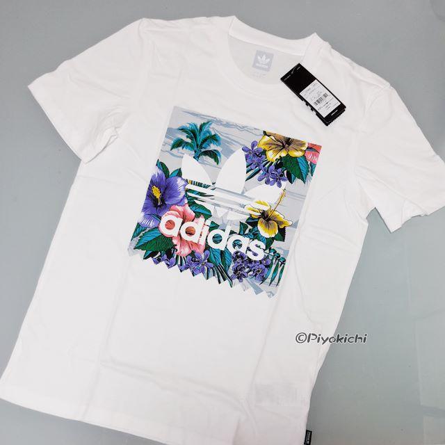 adidas(アディダス)のXS【新品/即日発送OK】adidas オリジナルス Tシャツ フローラル 白 メンズのトップス(Tシャツ/カットソー(半袖/袖なし))の商品写真