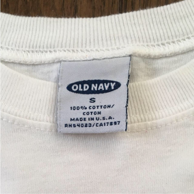 Old Navy(オールドネイビー)のOld Navy Tシャツ 米購入 コットン ホワイト M レディースのトップス(Tシャツ(半袖/袖なし))の商品写真