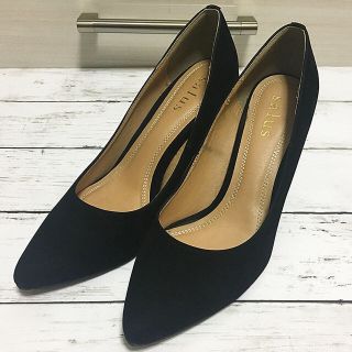 サルース(salus)の黒パンプス 24.5cm(ハイヒール/パンプス)