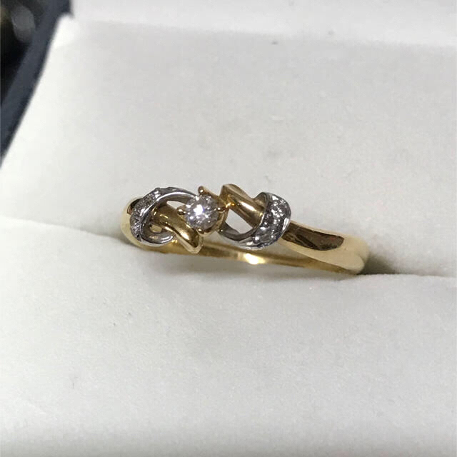 ダイヤモンドリング K18 pt900 コンビ - リング(指輪)