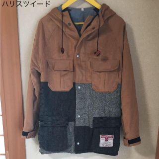 mean  マウンテンパーカー メンズ Harris Tweed