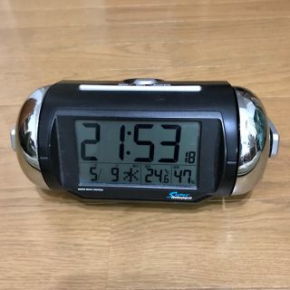 セイコー(SEIKO)の目覚まし時計大音量SEIKOスーパーライデン 黒 メタリック(置時計)