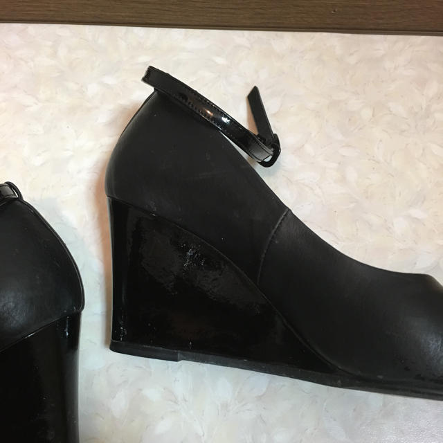 TSUMORI CHISATO(ツモリチサト)のtsumori chisato walk 黒 ウエッジ パンプス レディースの靴/シューズ(ハイヒール/パンプス)の商品写真