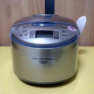 ミツビシデンキ(三菱電機)の美品 大沸騰IH炊飯器 三菱 5.5合焚き 取説付き シルバー 送料込み(炊飯器)