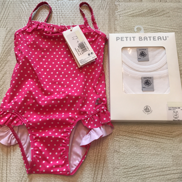 PETIT BATEAU(プチバトー)の【tipe様ご専用】プチバトー 2点おまとめ キッズ/ベビー/マタニティのベビー服(~85cm)(水着)の商品写真